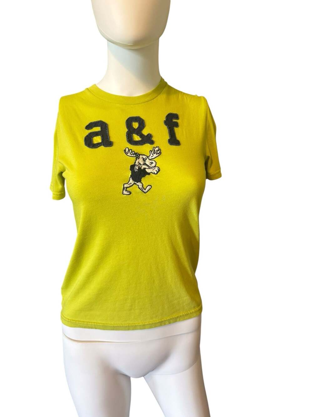 Abercrombie Kids Green A&F Moose Logo Graphic Short Sleeve T-Shirt Size XS/8
